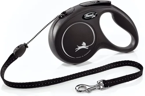 Vista 14 de FLEXI Correa Retráctil New Classic Cord para Perros Extra Pequeños de hasta 18 libras – 10 pies, Negro Correa para Caminar Mascotas Sin Enredos
