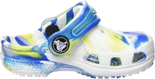 Vista 6 de Zuecos Crocs clásicos con diseño de teñido anudado marmoleado (para niños)