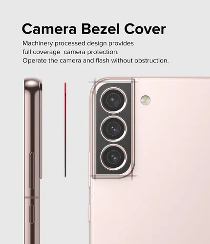 Vista 6 de Ringke Estilo de cámara compatible con Samsung Galaxy S22 / S22 Plus 5G, protector de lente de cámara con marco de aluminio, adhesivo protector