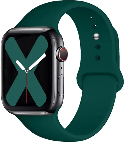 Vista 28 de Saucyi Compatible con Apple Watch Band 1.614 in 1.575 in 1.496 in 1.929 in 1.772 in 1.732 in 1.654 in, correa deportiva de silicona suave con cierre