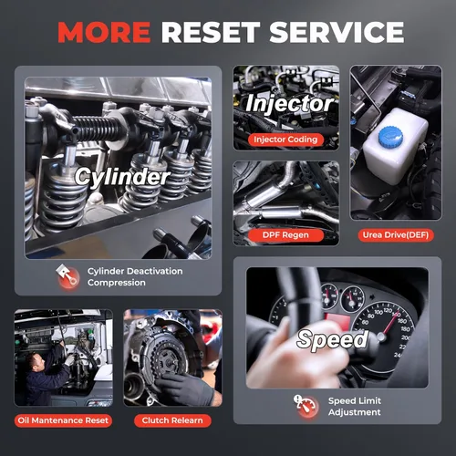 Vista 4 de LAUNCH CRP129HD - Escáner de camión resistente con DPF Regen, herramienta de diagnóstico de semirremolque diésel de sistema completo, lector