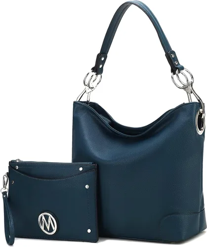 Vista 18 de MKF Collection Mia K - Bolso Hobo para mujer, de piel vegana, bolso de hombro holgado, bolso con asa superior