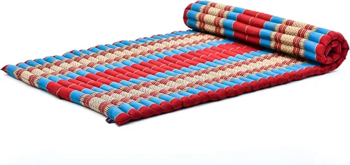 Vista 42 de Leewadee - Colchón de piso plegable - Futón japonés enrollable -Alfombra de tatami triple pliegue - Cama de piso para invitados - Colchón de camping