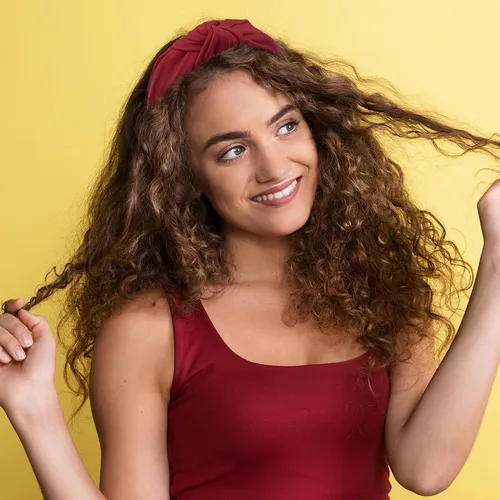 Vista 6 de SIQUK 15 diademas turbantes con nudo superior y nudo cruzado para mujeres y niñas, Varios colores lisos