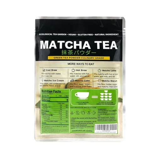Vista 2 de TIAN HU SHAN Polvo de té verde Matcha 3.5 oz/100 g, Polvo de Matcha puro de grado culinario sin azúcar para latas, cocina, horneado, vegano 100%