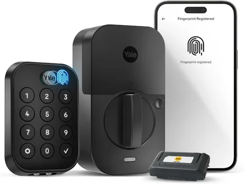 Vista 35 de Yale Assure Lock 2 Touch - Cerrojo inteligente de huellas dactilares, gamuza negra Wi-Fi (paquete de 2)