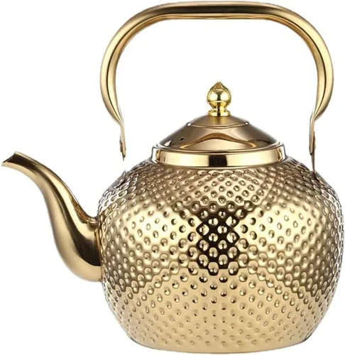 Vista 11 de SANQIAHOME - Tetera de 1200 ml con infusor, hervidor de agua de acero inoxidable, asa de elevación, tetera para agua, hervidor para inducción/gas
