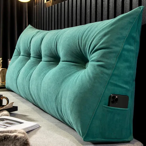Vista 13 de Almohada grande de lectura para reposo en cama, almohada triangular de cuña para cabecero, almohada de lectura para reposo en cama, cojín de apoyo