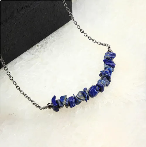 Vista 18 de Gempires - Collar de barra de chips naturales, cristales curativos de energía, regalo de cumpleaños, regalo para ella, joyería de piedras preciosas