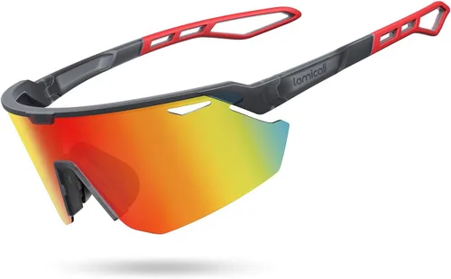 Vista 14 de Lamicall Gafas de sol deportivas polarizadas de 0.85 oz para hombres y mujeres, gafas con protección UV400, para correr, ciclismo, béisbol, pesca