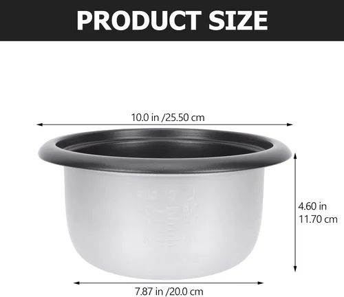 Vista 5 de Olla arrocera para 10 tazas, accesorios para parrilla, olla a presión, antiadherente, olla para el hogar, olla interior, recipiente de cocina