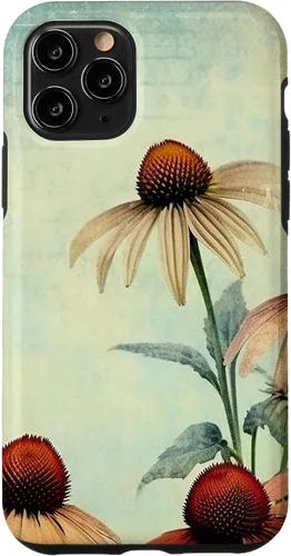 Vista 27 de iPhone 16 Vintage Coneflower Case