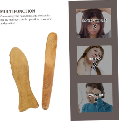 Vista 3 de Naturaleza Masajeador Facial Masaje Raspar Junta Raspar Herramienta Rasguño para el Cuidado