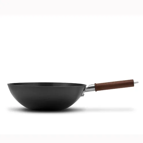 Vista 3 de ZWILLING Wok Dragon de acero al carbono de 12 pulgadas con tapa