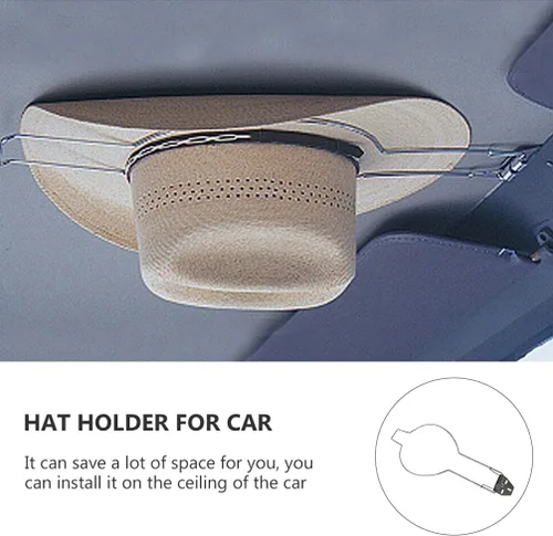 Vista 3 de 1 soporte multifuncional para sombreros de coche, soporte multifuncional para maletero, clip de metal para sombrero de coche, SUV, maletero