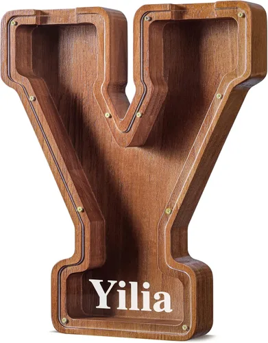 Vista 115 de SummiDate Alcancía de madera de letra para niños y niñas, Alfabeto, personalizada, regalo de cumpleaños y pascua para niños (A)