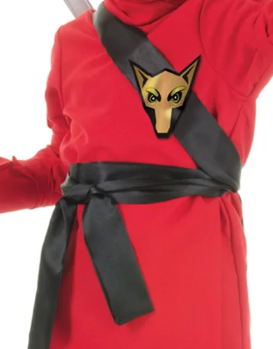 Vista 3 de Boys Ninja Rojo Kids Niño Fancy Dress PartyDisfraz para Halloween