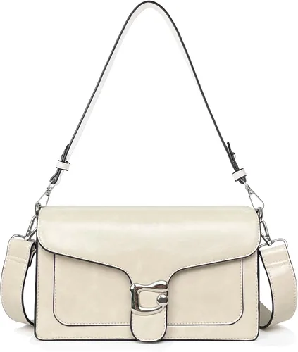 Vista 10 de Travistar Bolsos cruzados para mujer de moda - Pequeño bolso cruzado de hombro con 2 correas, bolso de mano de cuero, bolso de noche de embrague