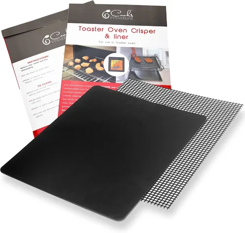 Vista 9 de Cooks Innovations Juego de revestimiento antiadherente y crujiente para horno tostador, obtén alimentos crujientes cada vez, fácil de limpiar, hoja