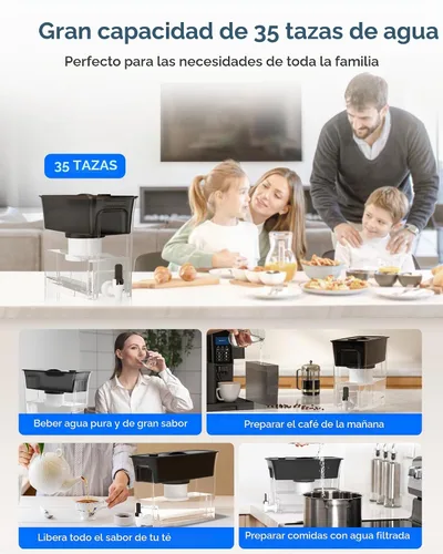 Vista 5 de Waterdrop WFD-02L Dispensador de filtro de agua de 35 tazas, reducción de Negro