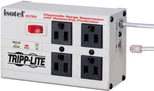 Vista 9 de Tripp Lite Isobar - Protector de sobretensiones de 8 tomas, cable de 12 pies, enchufe de ángulo recto, 3840 julios, LED de diagnóstico