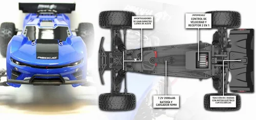 Vista 8 de Redcat Racing Piranha-TR-10 Piranha Tr10 Truggy, Azul
