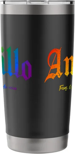 Vista 4 de Amarillo Gothic Design Lgbtqai+ rainbow Version Stainless Steel Insulated Tumbler