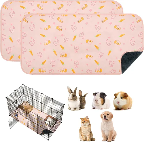 Vista 20 de Homimp 4 almohadillas para orina de conejillo de indias, autocalentables, para mantener el calor, lavables y antideslizantes, camas de animales Negro