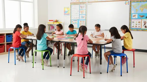 Vista 9 de Norwood Muebles Comerciales Taburetes Apilables para Niños y Adultos, 17.75" Altura Estándar Taburetes Portátiles Anidables de Oficina y Aula