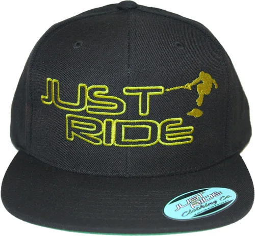 Vista 2 de Just Ride Wake Skate Wakeboard Sombrero plano Bill Snapback Azul