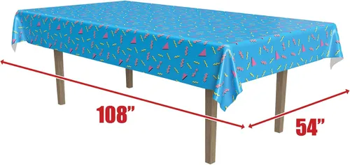 Vista 2 de Beistle Mantel rectangular de plástico de 3 piezas para fiestas temáticas de los años 90