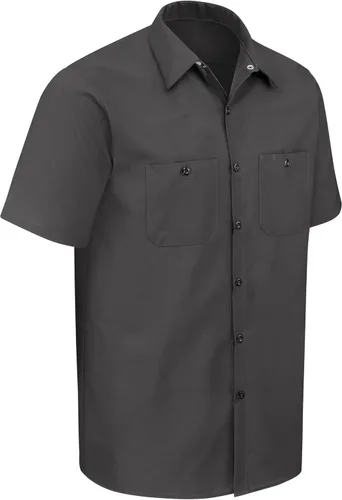 Vista 7 de Red Kap Men's Industrial Work Shirt Carbón