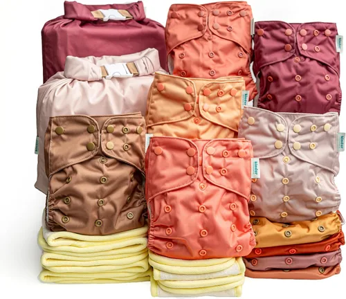 Vista 10 de Big Adventure Kinder - Juego de 5 pañales de tela reutilizables para bebé, estilo de bolsillo, jersey atlético que absorbe la humedad, insertos