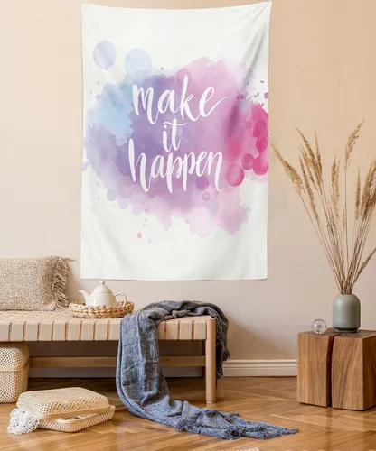 Vista 25 de Ambesonne Tapiz de hongos, atmósfera psicodélica, escena astral estrellada con motivos orientales trippy, decoración de tela para colgar en la pared