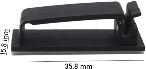 Vista 2 de 30 Clips Autoadhesivos para Gestión de Cables Autoadhesivos (30 Piezas) – Organizador de Cables para Escritorio, Oficina, Auto y Hogar – Fácil