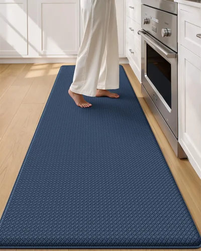 Vista 23 de Color&Geometry - Alfombras de cocina antideslizantes e impermeables Alfombra de cocina acolchada Alfombra antifatiga para pararse de 30 x 18 Verde