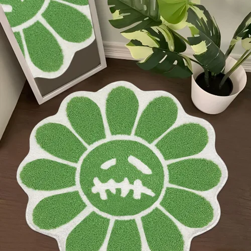 Vista 12 de Trippy Alfombra de Cara Feliz Alfombras Geniales Tufted de Secado Rápido Tapetes de Baño para Baño Antideslizantes Tapete de Baño Absorbente de Agua