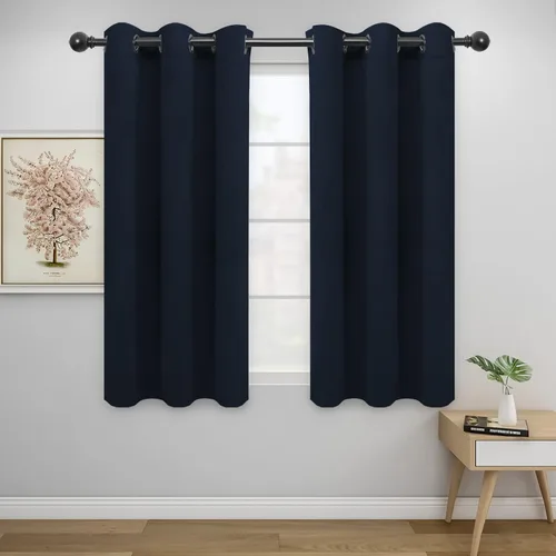 Vista 298 de Easy-Going - Cortinas opacas para dormitorio, aislamiento térmico sólido con ojales, cortinas de ventana para reducción de ruido, cortinas