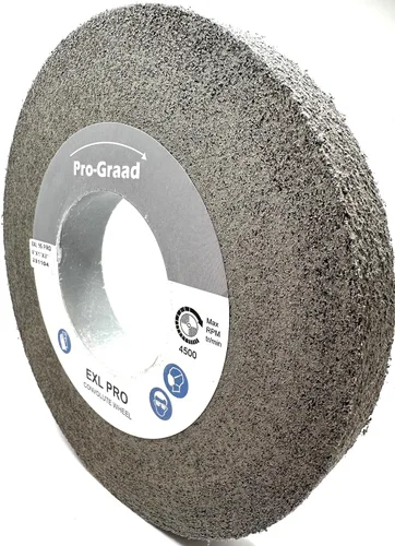 Vista 15 de EXL PRO Rueda de pulido de desbarbado convoluto – 6 x 1 pulgada x 1 pulgada 9S de carburo de silicio mediano – grado profesional – Rueda