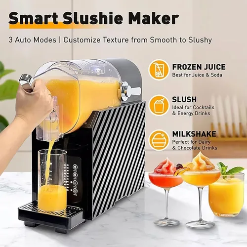 Vista 2 de Máquina de granizado de hielo, máquina para hacer granizados domésticos de 1.8L, máquina profesional de bebidas congeladas de 200 W, congelación