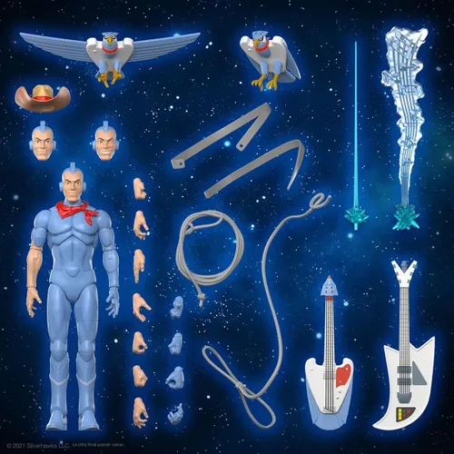 Vista 2 de Super7 SilverHawks ULTIMATES! Ola 2 - Figura de acción de Bluegrass Silverhawks Ultimates Wave 2 - Figura de acción de 7 pulgadas, color azul