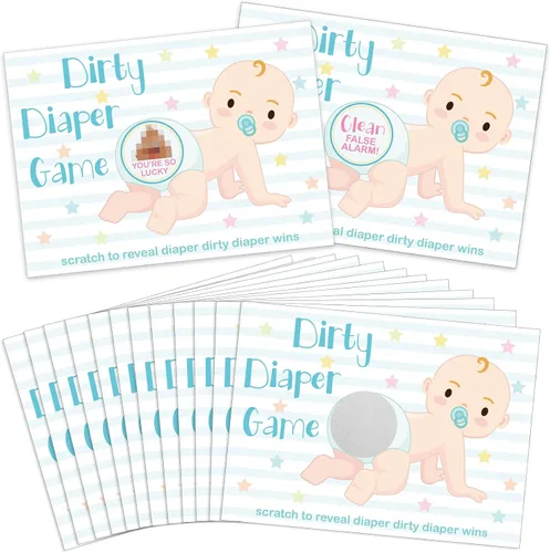 Vista 7 de Geyee 60 Piezas Juego de Raspar para Baby Shower Tarjetas de Rifa Divertidas Juegos de Fiesta de Baby Shower Decoraciones Actividad Linda para Rosa