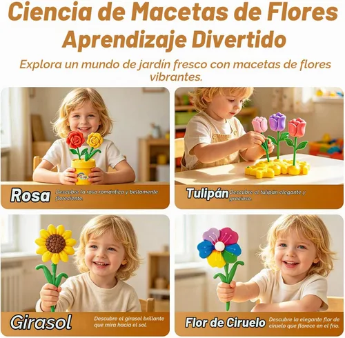 Vista 3 de Yositochuan Juego de masa de flores para niños de 3, 4, 5, 6, 7, 8