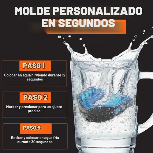 Vista 3 de Shock Doctor Gel Max - Protector bucal, protección resistente y ajuste personalizado, juvenil, frambuesa azul