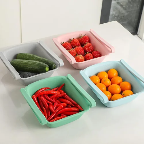 Vista 6 de Organizador de cajones para nevera, almacenamiento lateral del refrigerador, refrigerador debajo del estante, mini organizadores de refrigerador