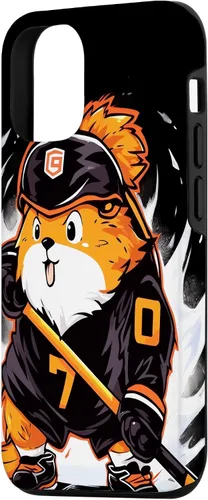 Vista 2 de iPhone 15 Guinea Pig Ice Hockey Player Hockey Stick Goalkeeper Case