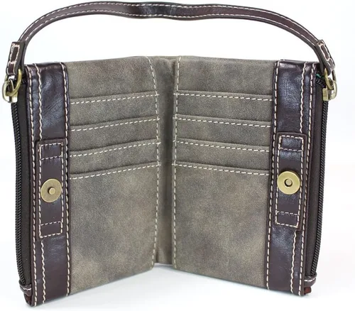 Vista 5 de CHALA GEMINI - Bolso bandolera de piel sintética para regalo con doble cremallera