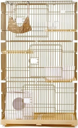 Vista 4 de Casa para gatos, jaula para gatos, espacio libre súper grande, casa de dos pisos, doble y tres pisos, casa para gatos