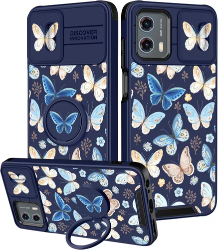 Vista 102 de Funermei Funda para Moto G Stylus 5G 2022, funda para teléfono con diseño de calavera de esqueleto para mujeres y niñas, diseño gótico, Como