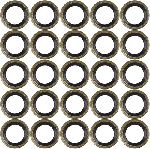 Vista 9 de X AUTOHAUX 25pcs M6 Tono Bronce Motor De Coche Drenaje De Aceite Triturado Plano Juntas De Arandela